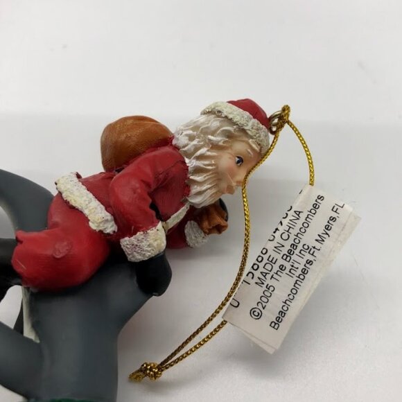 Santa Claus Riding Dolphin Ornament - Picture 7 of 7